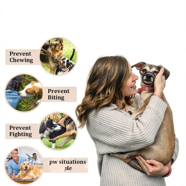 Dog Muzzle Mayerzon Soft Mesh Adjustable for Small to Large Breeds-6