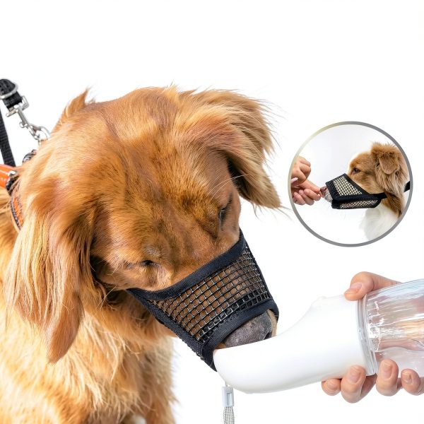 Dog Muzzle Mayerzon Soft Mesh Adjustable for Small to Large Breeds-5
