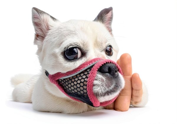 Dog Muzzle Moiilavin Soft Mesh Cherry‑Red XXS for Small Dogs-1