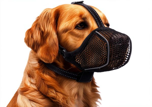 Dog Muzzle wisle Mesh Soft Adjustable Reflective for Small to Large-0