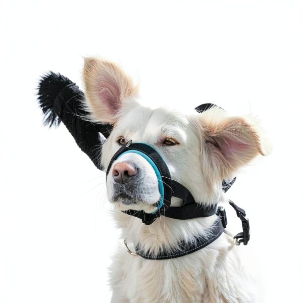 Gentle Muzzle Guard GoodBoy Soft Neoprene Padding Secure Fit Blue-3