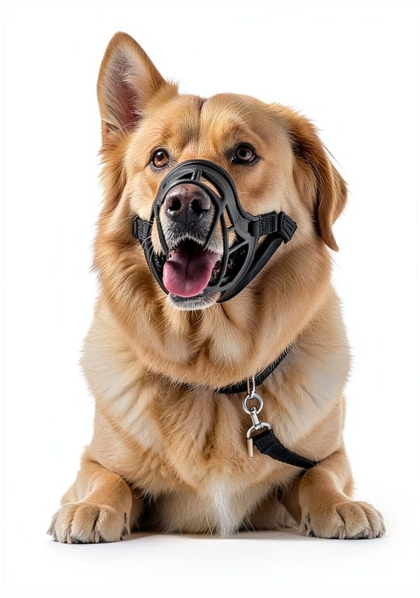 Barkless Dog Muzzle Basket Design Lightweight TPE Silicone for Dogs-2
